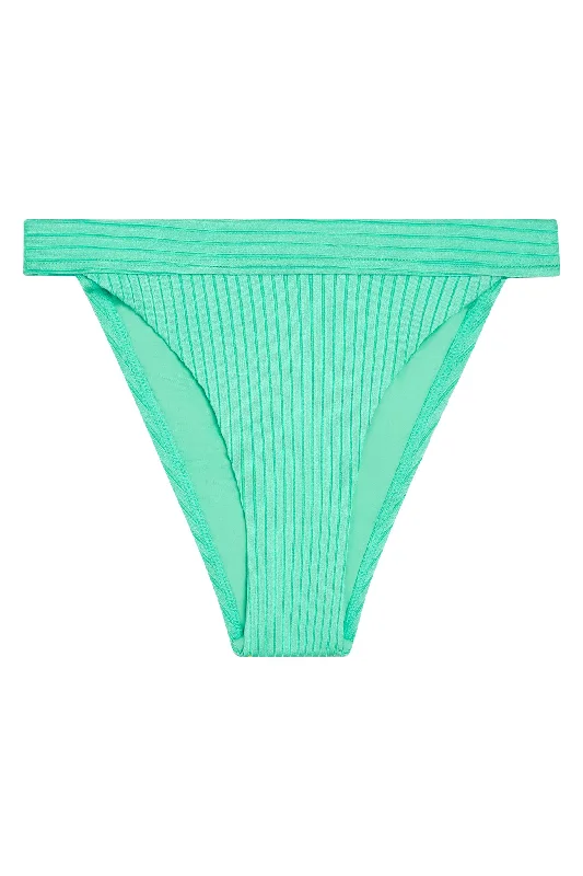 swimwear steady laps -Santorini Bottom - Turquoise Wide Rib