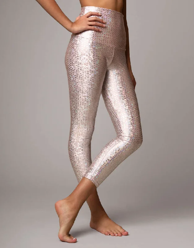 sports legging breezy vibes -Pink Mermaid 7/8 Legging