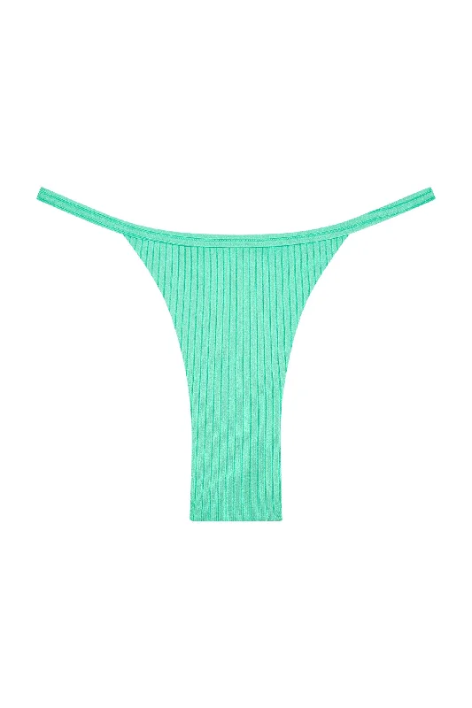 swimwear fun swims -Kauai Bottom - Turquoise Wide Rib