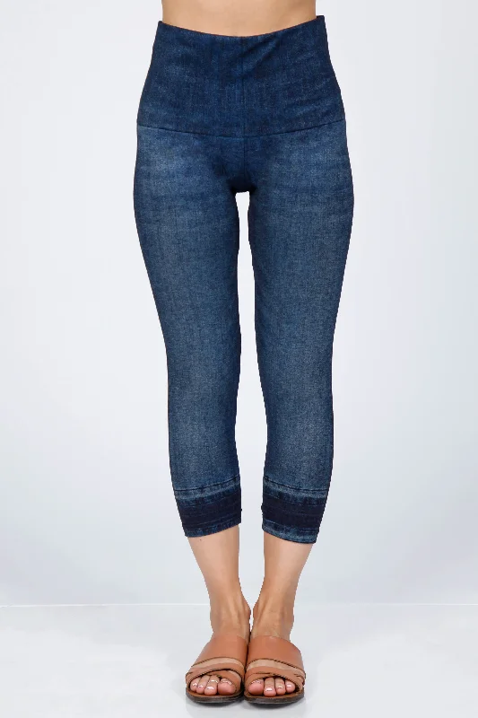 sports legging light runs -Denim Days Cropped Leggings