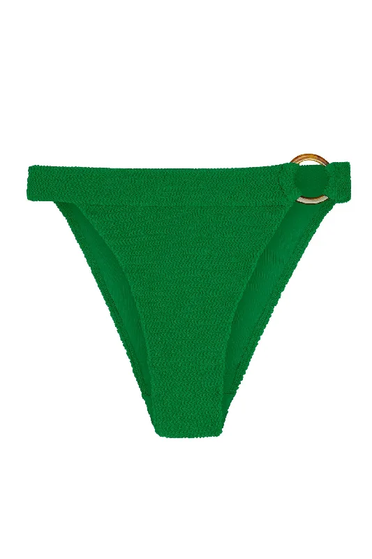 swimwear light flair -Antigua Bottom - Palm Green Crinkle