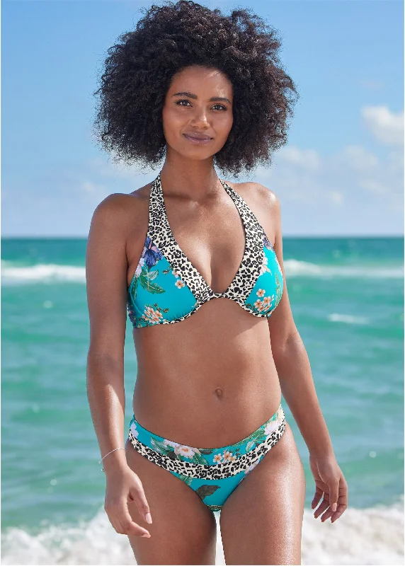 swimwear swim jogs -Scoop Front Moderate Bottom - Water Garden