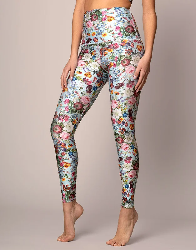 sports legging light vibes -Zoe Blue Floral Legging