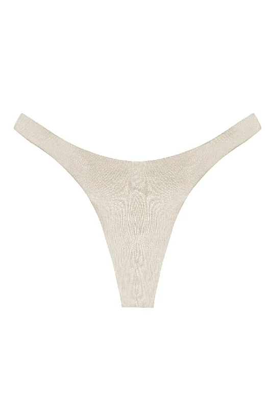 swimwear foggy swims -Byron Thong - Champagne Shiny Jersey