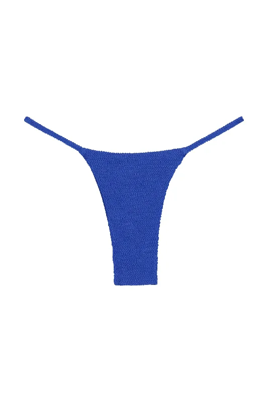 coral swimwear women -Barbados Bottom - Cobalt Crinkle