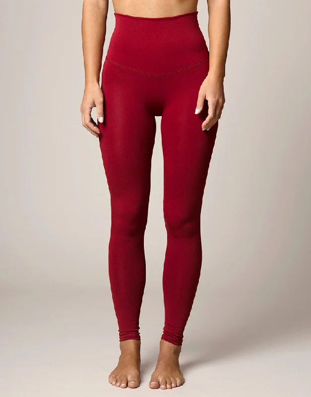 sports legging big vibes -Freestyle Flat Front Legging Cranberry