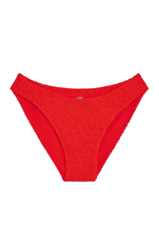 swimwear team swims -Seychelles Bottom - Chili Pepper Crinkle (Modest Coverage)