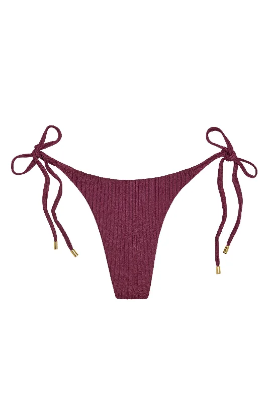 swimwear early swims -Palma Bottom - Eggplant Wide Rib