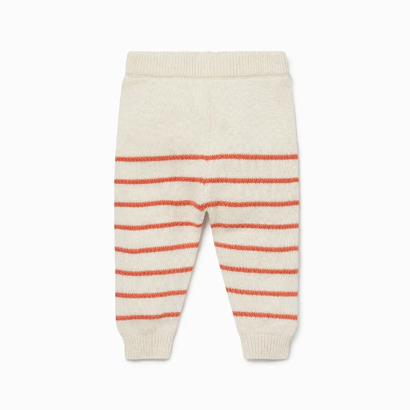 Sports Jacket for commuting-sports pant for core runs -Knitted Striped Organic Joggers