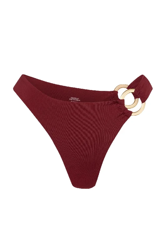 swimwear big vibes -Bronte Bottom - Burgundy