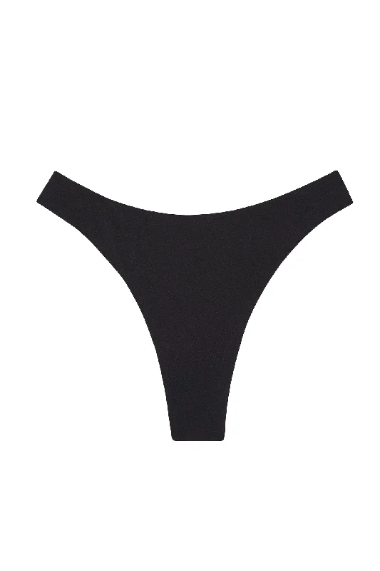 swimwear tie sides -Capri Thong - Black