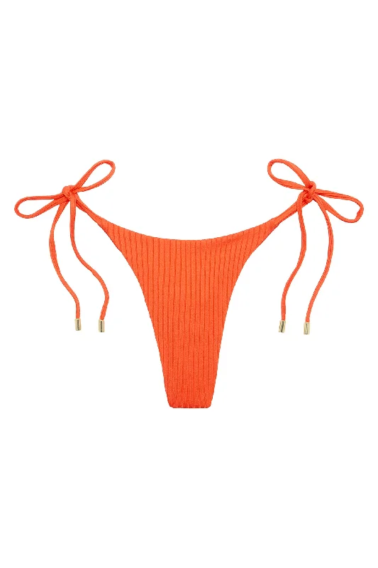 swimwear big flair -Palma Bottom - Papaya Wide Rib