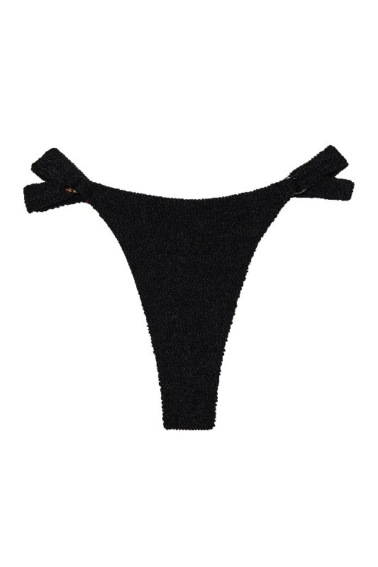 swimwear sprint laps -Morocco Bottom - Black Crinkle