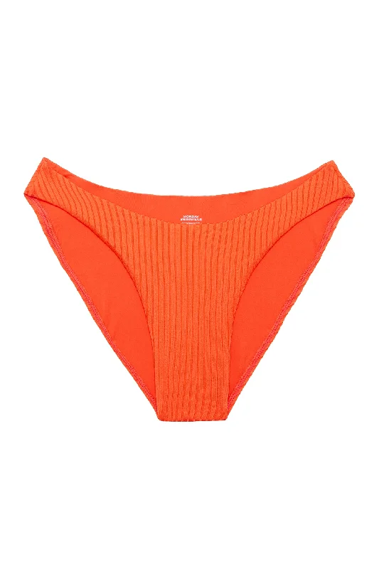 swimwear daily goals -Seychelles Bottom - Papaya Wide Rib