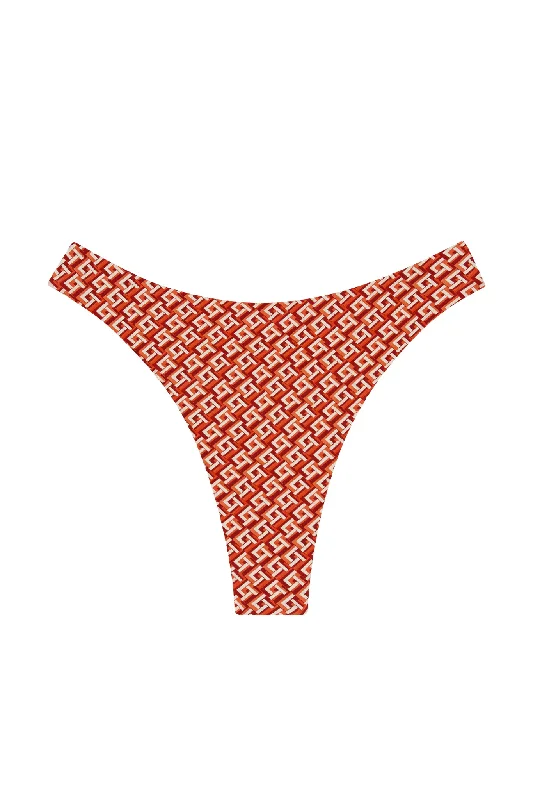 swimwear warm vibes -Capri Thong - Lattice Geo