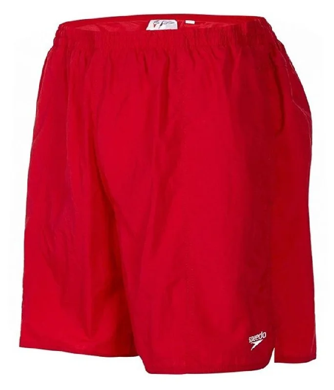 Sports shorts for sepak takraw -Speedo Solid Leisure 16 Inch Swim Shorts - Mens - Red