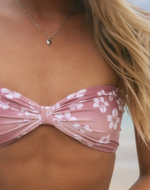 swimwear plush vibes -Samara Bikini Top in Hibiscus Floral