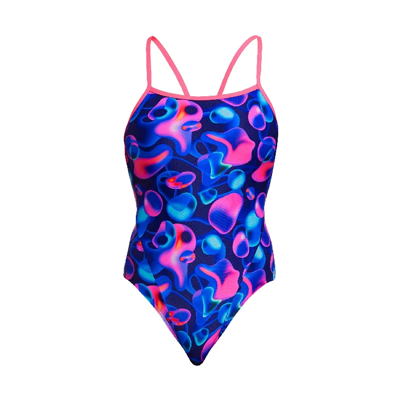 swimwear active vibes -Liquid Lights | Ladies Single Strap One Piece