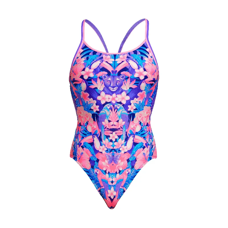 swimwear loose flair -Jingle Jungle | Ladies Diamond Back One Piece