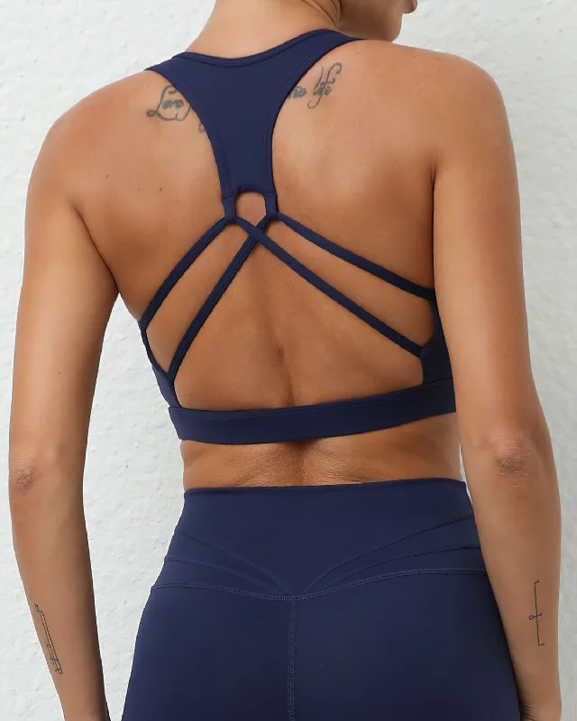 Sports bra with brisk sprints -Jasmine Sports Bra - Blue