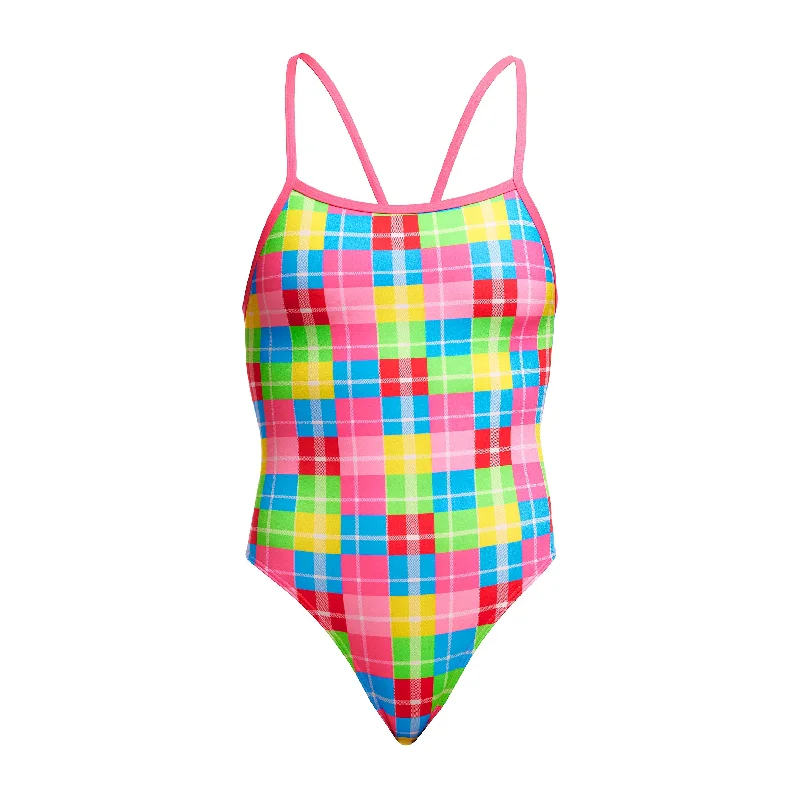 swimwear wet laps -Funkita Party Patch Single Strap Ladies One Piece