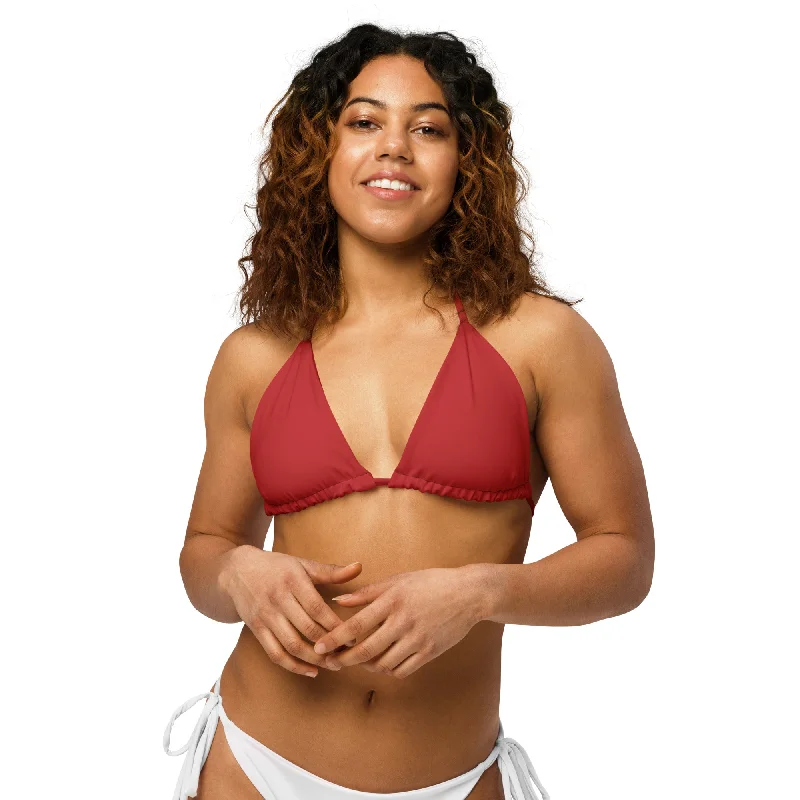 swimwear family swims -ROSSO RECYCLED STRING BIKINI TOP