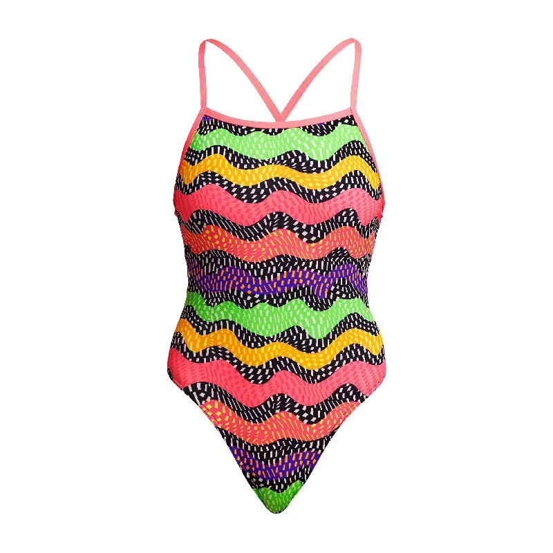 swimwear loud vibes -Funkita Worm Burner Tie Me Tight Ladies One Piece