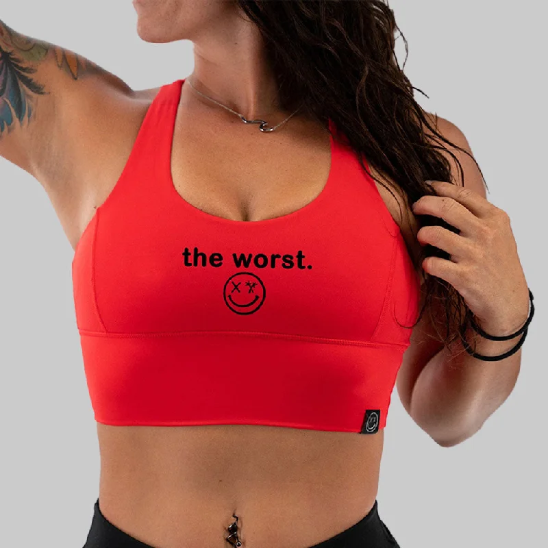 Sports bra for floorball games -Salty Savage Ladies "the worst" X Back Sports Bra | Cocoa Beach Performance