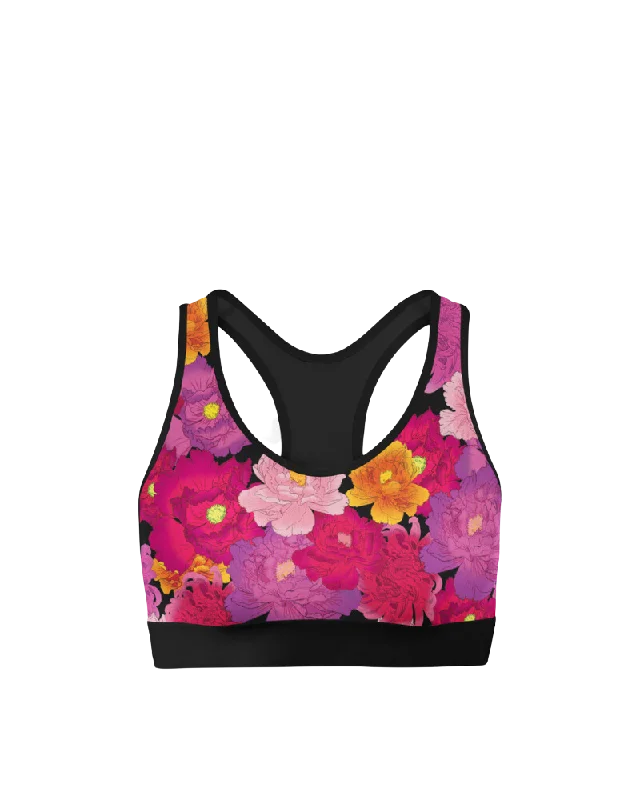 Sports bra for flow sprints -Flowers Sports Bra