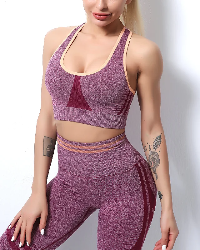 Sports bra with breezy back -Willo Fox Sports Bra - Maroon