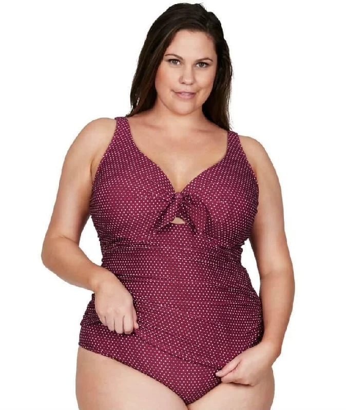 Plush sports tank top for lounging -Artesands AT3774PR Polka Rococo Cezanne D-DD Cup Underwire Tankini Top