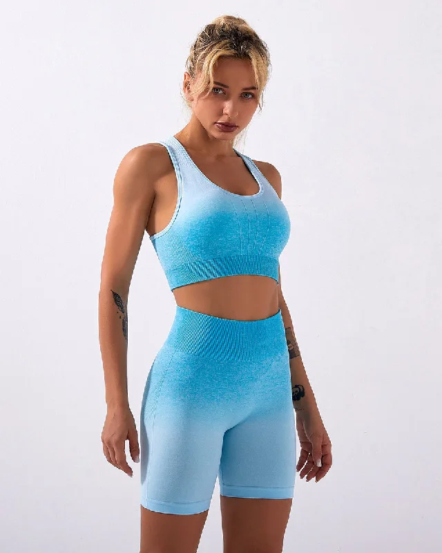 Sports bra with breezy band -Calico Ombre Seamless Sports Bra