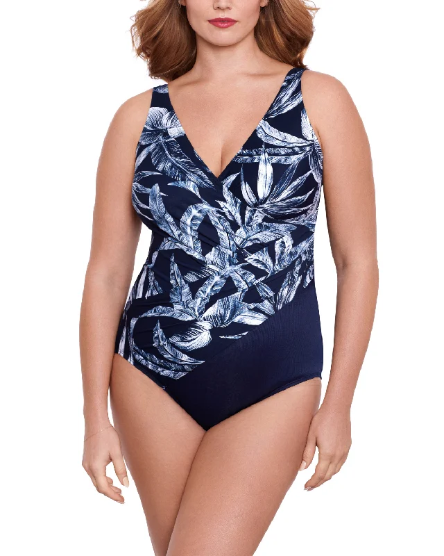 swimwear steady swims -2024 Miraclesuit Women's Plus Tropica Toile Oceanus One Piece - 6561588W