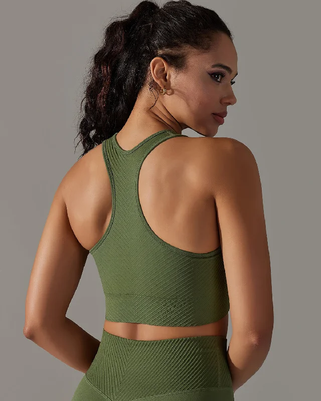 Sports bra with prism straps -Cheyenne Sports Bra - Green