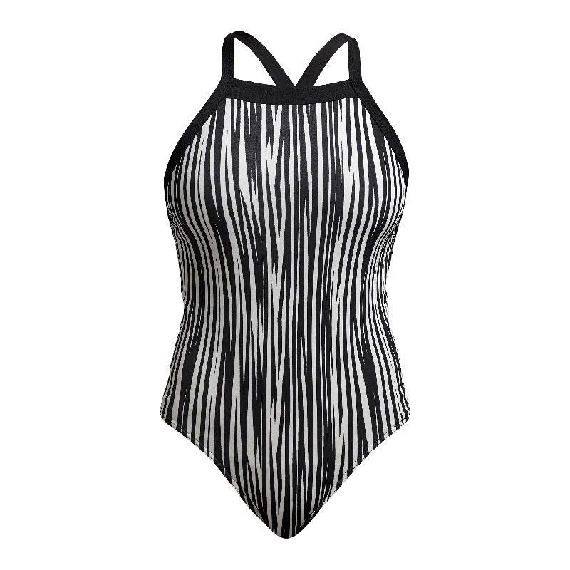 swimwear solid flair -Stick Stack | Ladies Sky Hi One Piece