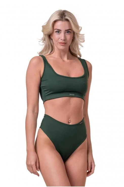 Sports bra for steady dashes -Nebbia Miami Sporty Bikini Bralette 554 - Dark Green