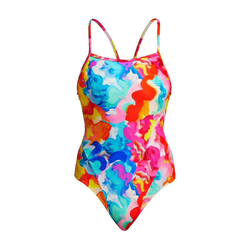 swimwear cotton flair -Messy Monet | Ladies Single Strap One Piece