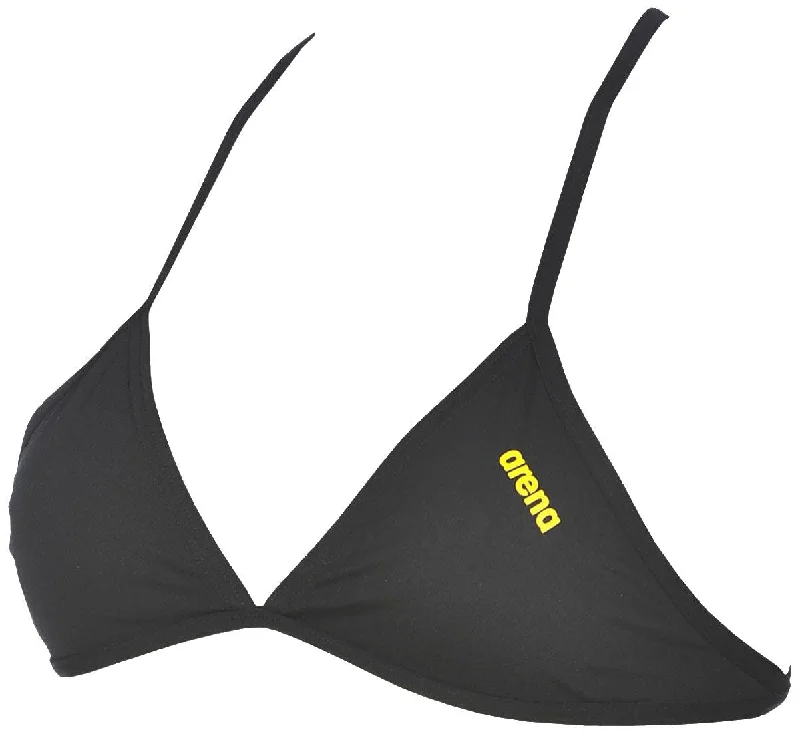 swimwear limber vibes -Arena Triangle Feel Black/Yellow Bikini Top