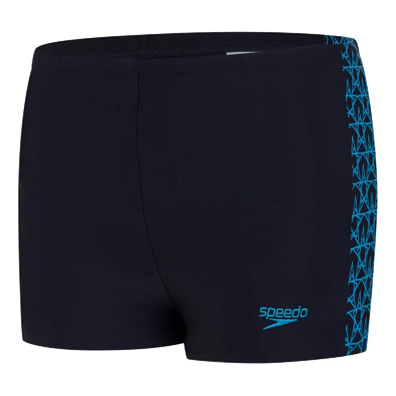 Sports shorts with snug waist -Speedo Boomstar Splice Aquashort - Boys - Navy/Pool