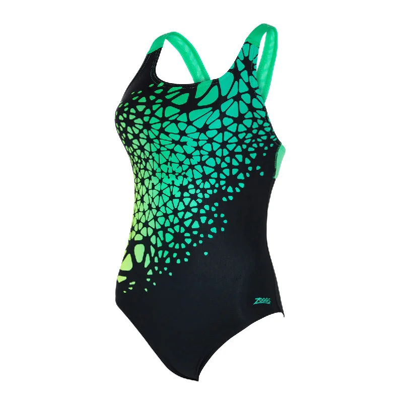 swimwear family swims -ZOGGS Womens Fragment Print Speedback