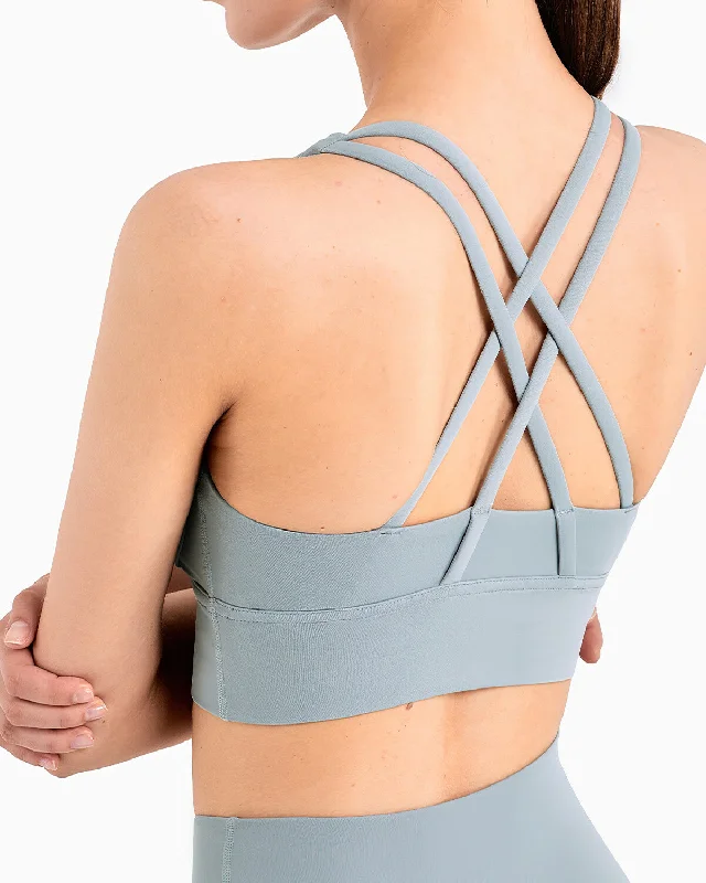 Sports bra for power dashes -Johanna Sports Bra - Ash Blue