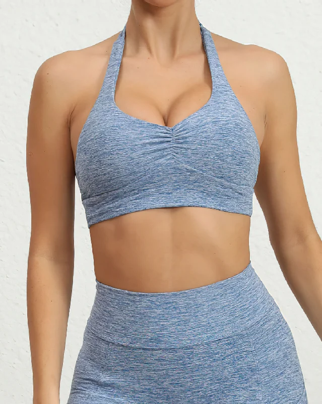 Sports bra with korfball games -Hana Sports Bra - Slate Blue