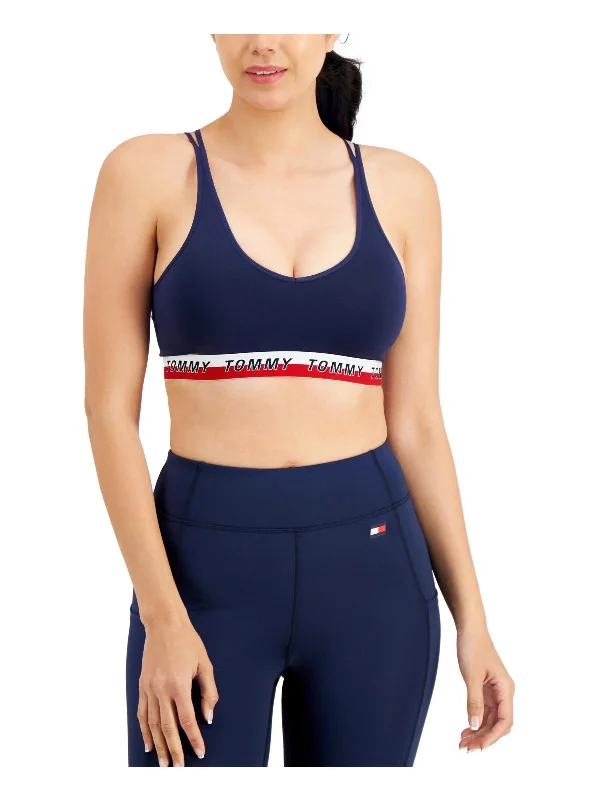 Sports bra with airy band -Womens Logo Fitness Sports Bra