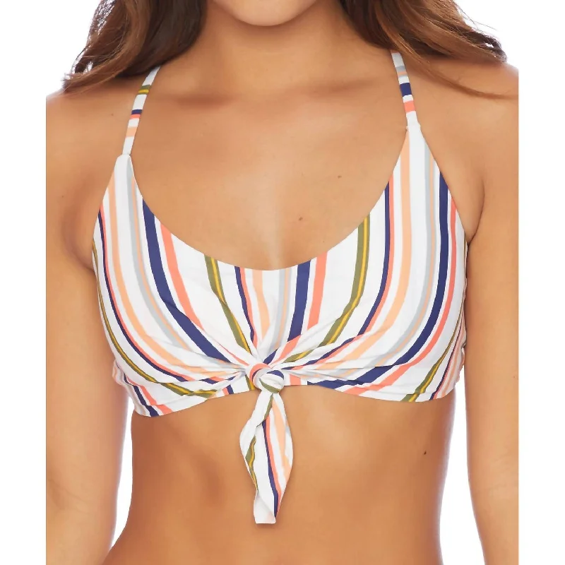 Sports bra for quick dashes -Bralette Bikini Top In Line Up Multi