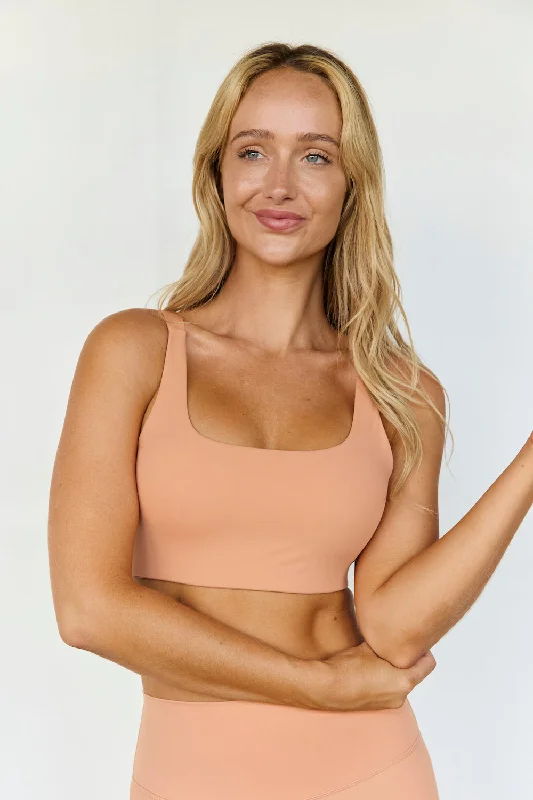 Sports bra with vented straps -Astoria LUXE BALANCE Staple Sports Bra - Spice