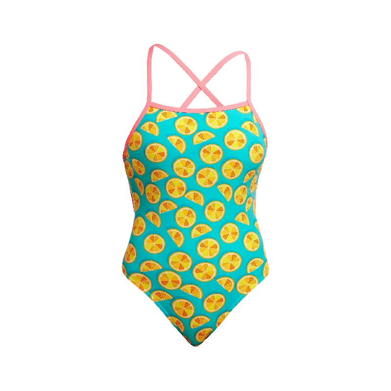 swimwear active hours -Funkita Lime Splice Tie Me Tight Ladies One Piece