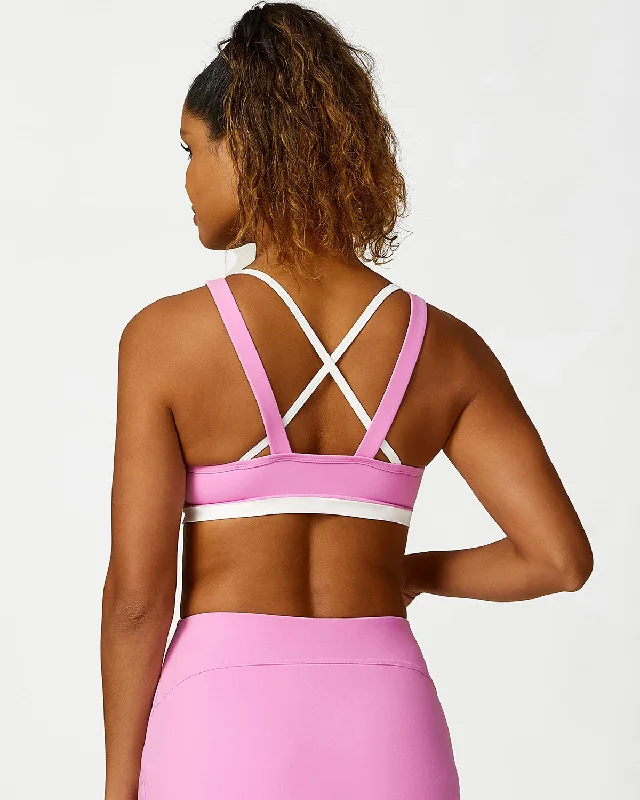 Sports bra for core dashes -Isla Sports Bra - Pink