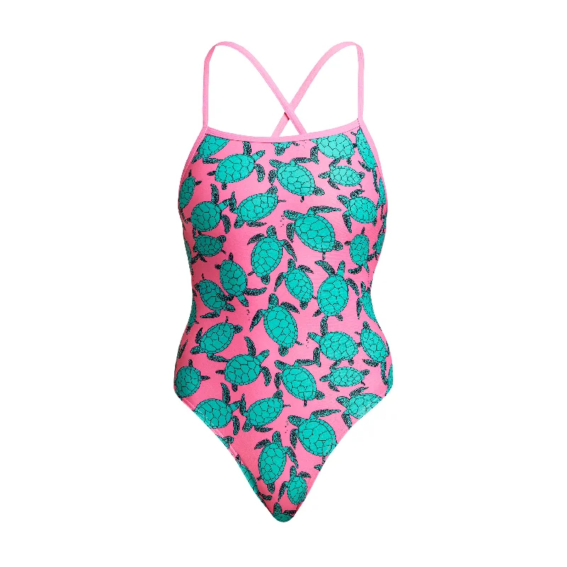 swimwear fitness aims -Paddling Pink | Ladies Strapped In One Piece