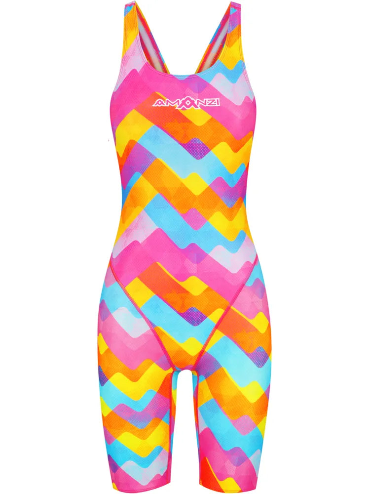 swimwear surf laps -Amanzi Prism Pulse Kneelength Swimsuit