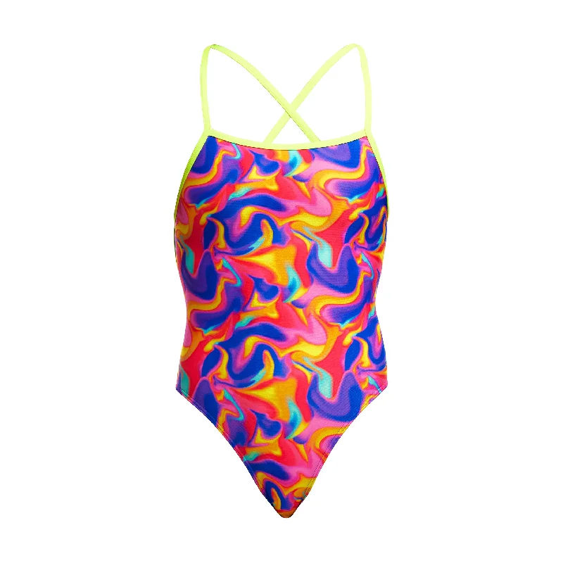 swimwear loud flair -Funkita Summer Swirl Strapped In Ladies One Piece